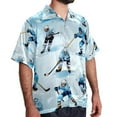 thumbnail image 2 of Ice Hockey Men's Short Sleeve Shirts, Casual Hawaiian Print Button Down Summer Beach Top Unisex, 2 of 6