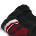 thumbnail image 3 of Polar Heat Nanuuq Men’s High Performance Acrylic Wool Boot Socks, 3 Pack Thermal Winter Long Socks, Black Red, 3 of 7