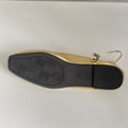 thumbnail image 5 of Womens Gold Ballet Flats Square Toe with Ankle Strap Pearl Accent Comfortable Metallic Dressy Casual Shoes,Size 37, 5 of 9