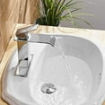 thumbnail image 3 of BWE Waterfall 1 Hole Single-Handle Low-Arc Bathroom Faucet in Polished Chrome, 3 of 8