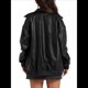thumbnail image 3 of Chaqueta de Sintético para Mujer, Abrigos de Motociclista Extragrandes, Moda Otoño 2025, Ropa de Invierno Negro M, 3 of 7