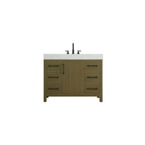 Elegant Kitchen and Bath 42 inch Single Bathroom Vanity In Chestnut Brown