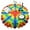 Rainbow Tie Dye, variant on Rainbow Tie Dye Mandala Pattern Round Tablecloth 60"x60",Wrinkle Wipeable Table Cloth for Kitchen Dining Room Picnic Patio Party