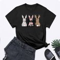thumbnail image 2 of VBTAPA 2025 Easter Shirts for Women, Funny Bunny Graphic T-Shirt Easter Holiday Short Sleeve Tee Tops Black L, 2 of 6