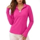 thumbnail image 1 of V Cuello 3/4 Manga Tops para las Mujeres Camisas de Entrenamiento con Protección Solar, Camisetas de Moda Primavera Verano Blusas de Túnica para Uso Diario, 1 of 6