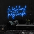 thumbnail image 2 of Glowneon Work Hard Party Harder Neon Sign, Bar Neon Sign, Motivation Quotes Sign, Home Bar Decor, 2 of 3
