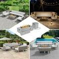 thumbnail image 3 of Evita 42" Propane Fire Pits for Outdoor 50,000 BTU Gas Fire Pit Table with Lid ,Glass stone,Windguard Glass,Tank Cover,LED Light Strip, 3 of 11