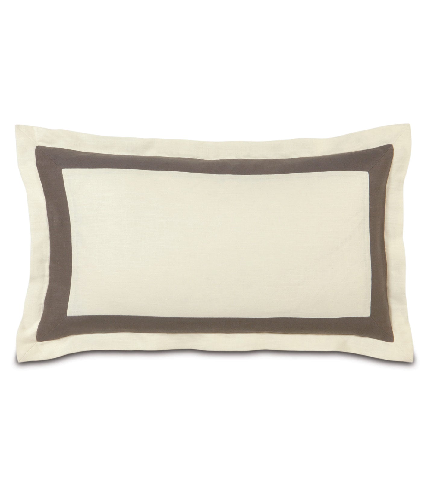 Breeze Linen King Sham 21" x 37" in Pearl and Clay