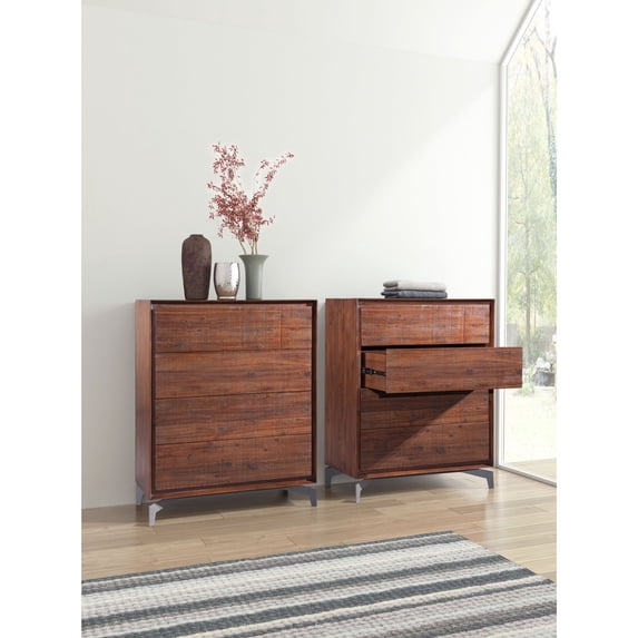 ZUO Perth 4 Drawer Chest in Chestnut
