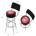 thumbnail image 2 of Trademark Gameroom Atlanta Hawks Logo Bar Stool with Back Rest, 2 of 6