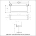 thumbnail image 3 of Prestige Regal 16 Inch Double Glass Shelf with Gallery Rail, 3 of 3