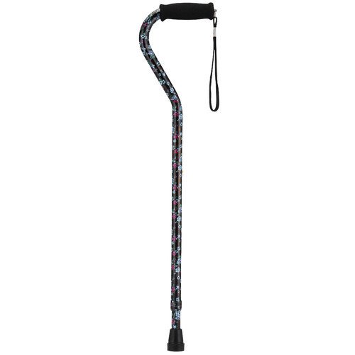 NOVA Designer Walking Cane with Offset Handle, Lightweight Adjustable