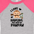 thumbnail image 4 of Inktastic Monkey I Love Hanging out with My Pawpaw Boys or Girls Baby Bodysuit, 4 of 5