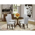 thumbnail image 2 of East West Furniture Dublin 5-Piece Wooden Dining Set in Walnut/Gray, 2 of 2