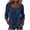 Blue, variant on Women's 3/4 Sleeve Blouse Square Neck Eyelet Lace Trim Babydoll Tunic Tops Summer Casual Loose Peasant Shirts (Light Green, L)