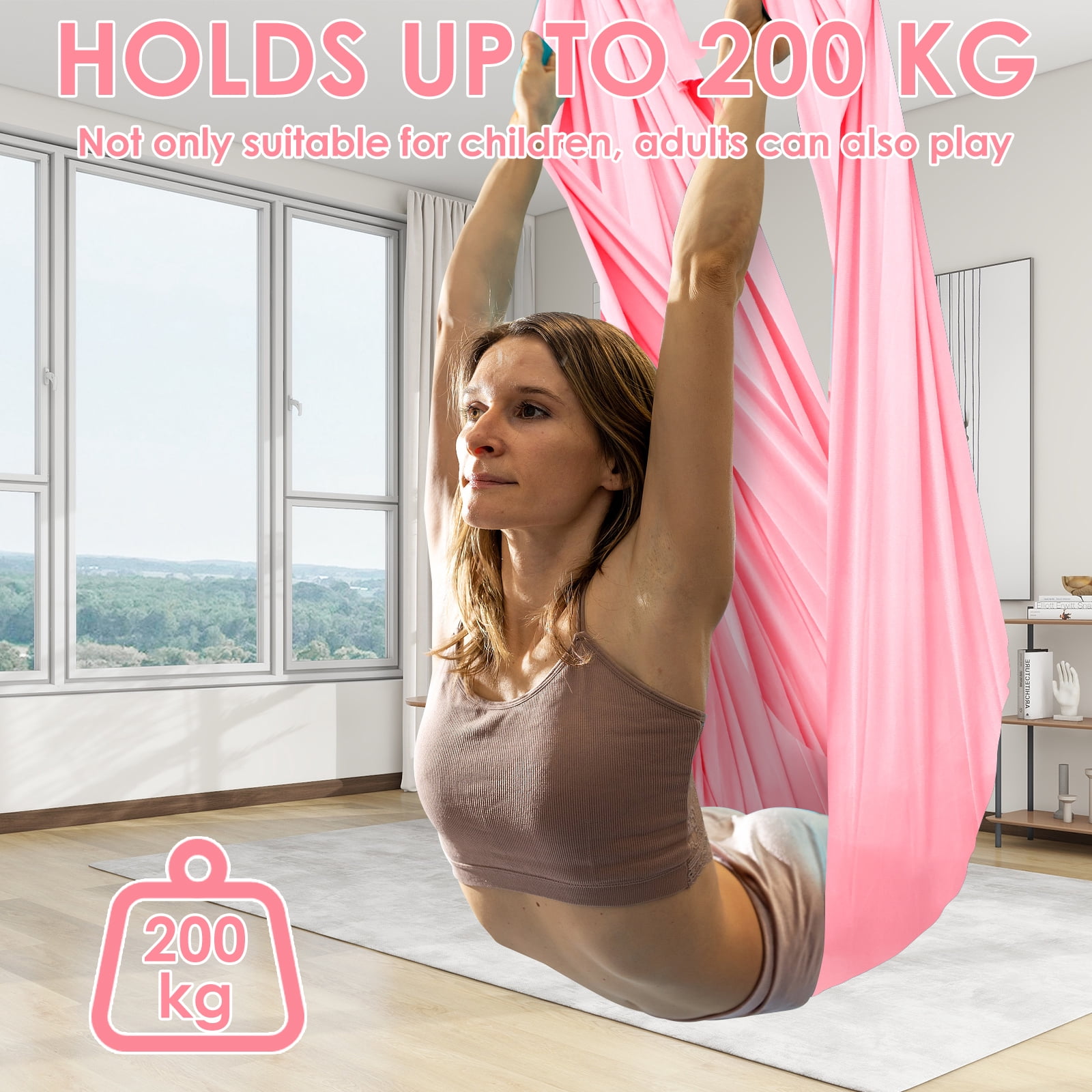 Cuddle Swing for Kid and Adult Polyester Indoor Swing Holds up to 200kg Portable Cuddle Hammock for Indoor and Outdoor Use