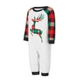thumbnail image 4 of Family Matching Christmas Pajamas, Baby Romper/Elk Print Long Sleeve Tops and Plaid Pants Sleepwear Set, 4 of 10