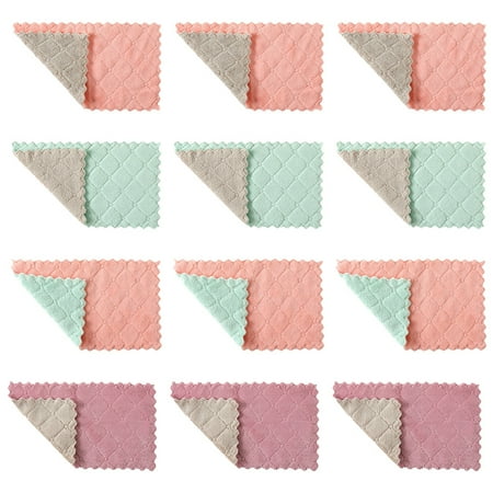 

20Pcs Kitchen Dishcloths Double-sided Towels Cleaning Cloths (Assorted Color)