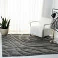 thumbnail image 3 of SAFAVIEH Florida Tamzen Abstract Shag Runner Rug, Grey, 2'3" x 7', 3 of 11