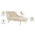 thumbnail image 5 of Meridian Furniture Margo Cream Velvet Chaise, 5 of 5