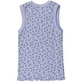 thumbnail image 3 of ToBeInStyle Girls' Pack of 4 Ultra-Soft Cotton Tank Tops w/ Ruffle Hem - Floral Pastel - 8 Years Old, 3 of 3