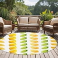 thumbnail image 5 of Gradient Leaf Round Area&nbsp;Rug 6ft Spring Leaves Non-Slip&nbsp;Washable Circle Rugs Soft Felt Indoor Floor Mat for Bedroom Kitchen Living Room Bathroom, 5 of 9