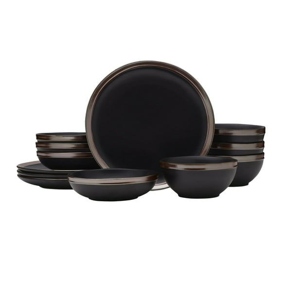 Mikasa Miller Black 12-piece Dinnerware Set