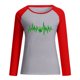 thumbnail image 1 of Hombres manga larga mangas raglán Casual Día de San Patricio cuello redondo verde cerveza electrocardiograma estampado pulóver camiseta blusa Pompotops  oipoqjl4934, 1 of 3