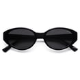 thumbnail image 4 of Gafas de Sol SOJOS Retro Ovaladas Polarizadas para Mujer UV400 Negras, 4 of 6