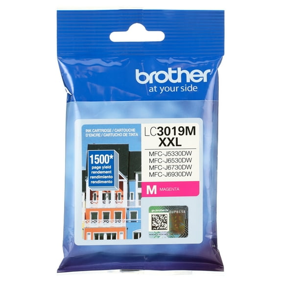 Brother Genuine High-yield Magenta Printer Ink Cartridge, LC3019M