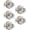 Nickel, variant on Privacy Door Knob in Satin Nickel Octagonal Crystal Door Knobs with Lock,Clear Diamond Glass Interior Door Lock for Bed Bath,Universal Door Knobsets,5Pack