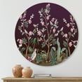 thumbnail image 2 of Designart 'Chinoiserie With Peonies and Birds I' Traditional Circle Metal Wall Art 23x23 - Disc of 23, 2 of 5