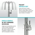 thumbnail image 6 of Kraus KPF-2841SFS Torak 1.8 GPM Single Hole Pull Down Kitchen Faucet - Stainless Steel, 6 of 7