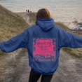 thumbnail image 6 of COMVALUE Puff Hoodie for Women, Cute Palm Pink Graphic Pullover Sweatshirt (Navy, XXL), 6 of 6