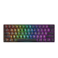 thumbnail image 1 of Gk61 Mechanical Gaming Keyboard - 61 Keys Multi Color Rgb Illuminated Led Backlit Wired Programmable For Pc/Mac Gamer (Gateron Optical Yellow Black), 1 of 5