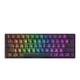 thumbnail image 1 of Teclado mecánico para juegos GK61 - 61 teclas multicolor RGB iluminado LED retroiluminado con cable programable para PC/Mac Gamer (Gateron óptico amarillo negro), 1 of 9
