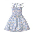 thumbnail image 2 of WOLLED Baby Toddler Girls Dresses Summer Casual Sleeveless Strap Dress Skirt Floral Princess Sundress Beachwear 1-5Y, 2 of 11
