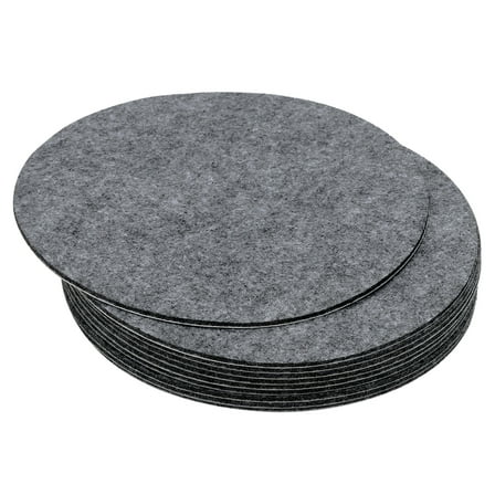 Uxcell 6.5 Inch Diameter Lamp Base Felt, 10Pack 2mm Thickness Adhesive Non-slip Anti-scratch Backed Felt, Grey