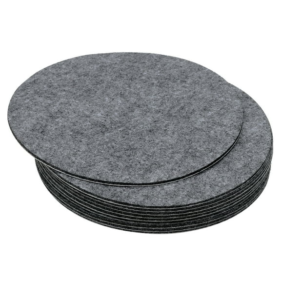 Uxcell 6.5 Inch Diameter Lamp Base Felt, 10Pack 2mm Thickness Adhesive Non-slip Anti-scratch Backed Felt, Grey