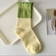 thumbnail image 1 of Zhuge 10 pares de calcetines finos de algodón para mujer, calcetines de algodón suave para mujer por encima del tobillo (verde), 1 of 2