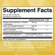 MaryRuth's Probiotic Weight Management+ Supplement with Garcinia, Morosil, Vegan, Dairy-Free, Adults, Unisex, 60 Count,
