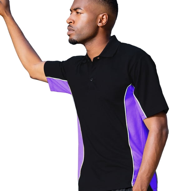 Gamegear® - Polo pique de manga corta Modelo Track Hombre Caballero - Verano (Blanco/Rojo/Blanco)