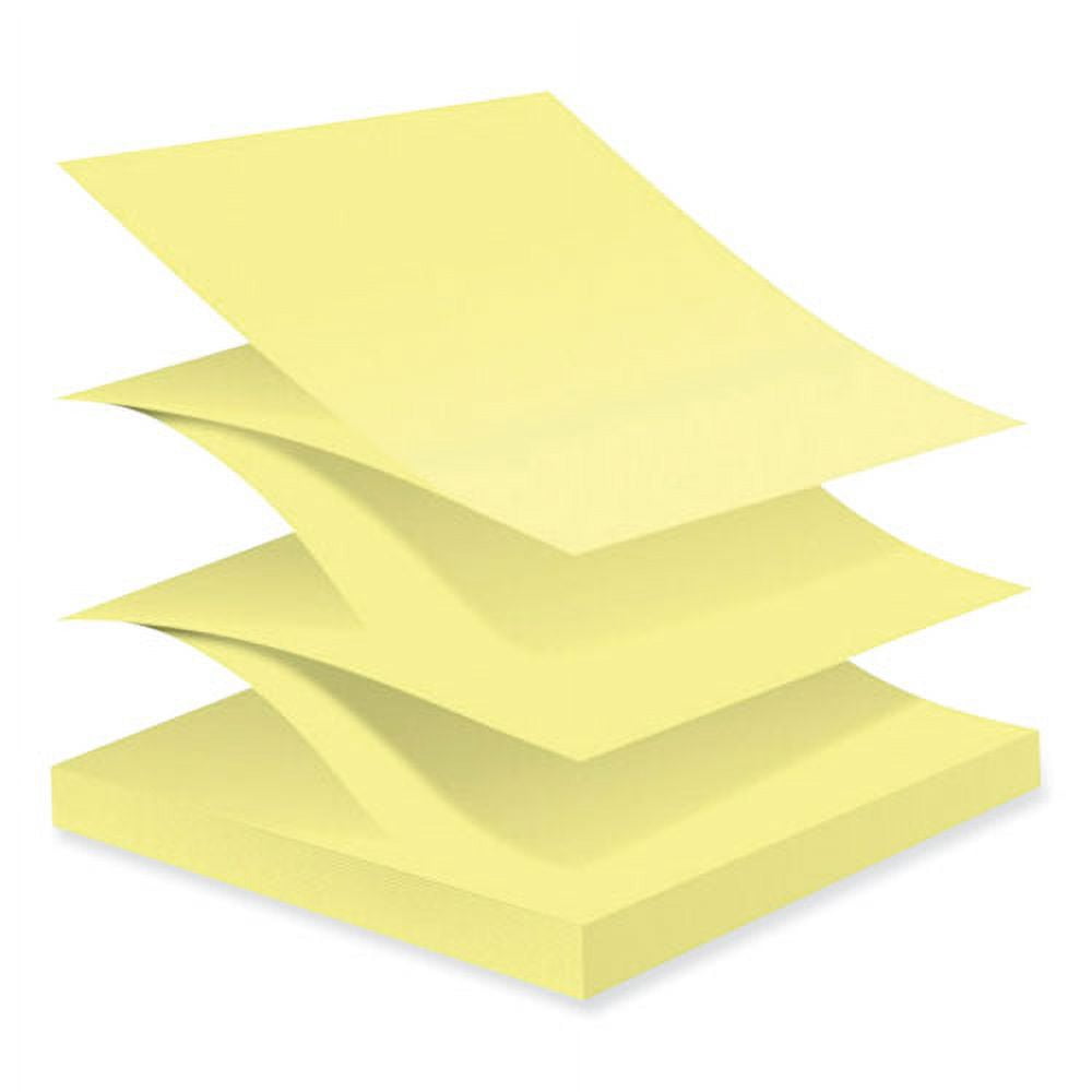 100% recycled paper super sticky notes, 3" x 3", canary yellow, 70 sheets/pad, 6 pads/pack | Bundle of 2 Packs