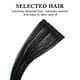thumbnail image 3 of Extensiones de cabello humano virgen con cinta adhesiva de 50 cm para mujeres (cabello Remy negro), 3 of 5