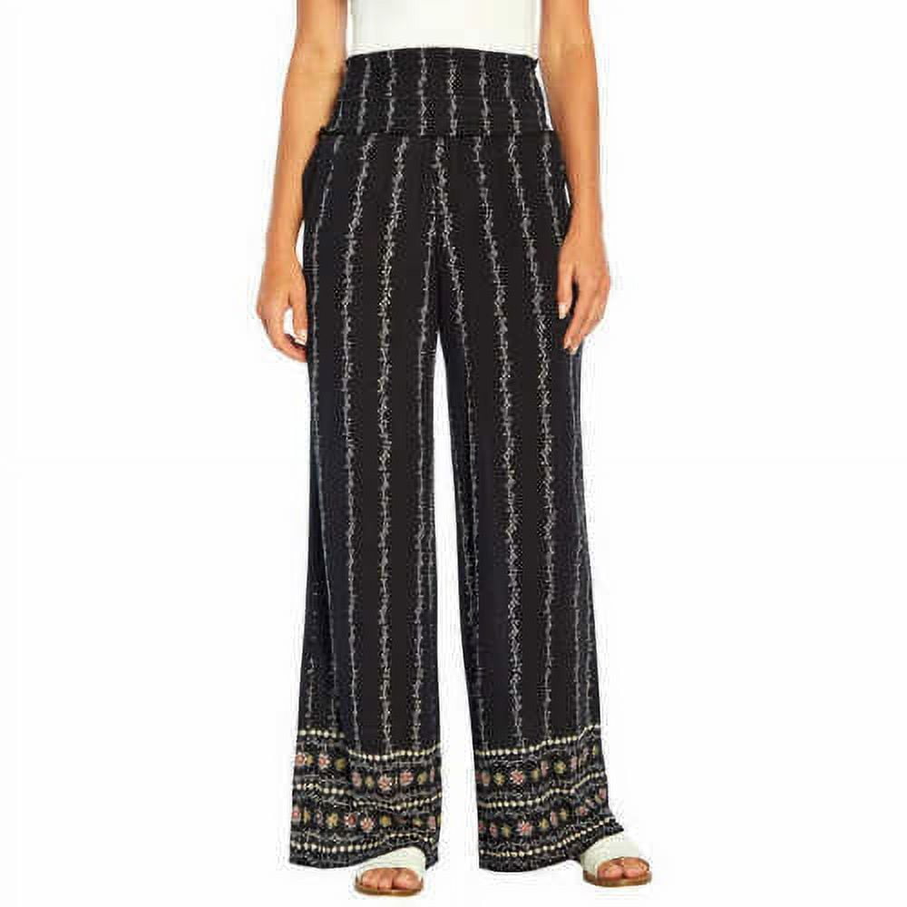 Three Dots Womens Pull on Pants Size: XS, Color: Black Floral