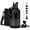 Black Gray Gradient, variant on 40oz Insulated Water Bottle with Straw - Flex Cap Lids,Bottle Carrier Bag w/Strap,Carrier Bag,Stainless Steel 40oz Water Bottles, Double Wall Metal Water Flask