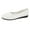White, variant on Women's Solid Knitted Wedges Ballet Flat Slip on Socks Dress Shoes Comfortable Fashion Casual Round Toe Low Heels Walking Driving Loafers for Spring Fall White Size 8.5