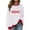 Watermelon Red, variant on Cavosen Christmas Womens Pullover Sweaters Crew Neck Long Sleeve Fleece Cute Pullover Stripe Solid Loose Blouses Party Shirt Tops