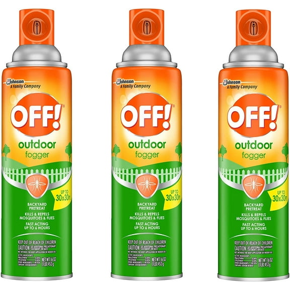 Wooden OFF Backyard Pretreat Outdoor Fogger, 16 Ounces - 3 Pack