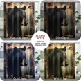 thumbnail image 5 of Woodland Bear Shower Curtain Vintage Rustic Hunting Shower Curtains Country Cabin Farmhouse Wildlife Themed Bathroom Decor Polyester Fabric-72" x 72", 5 of 6